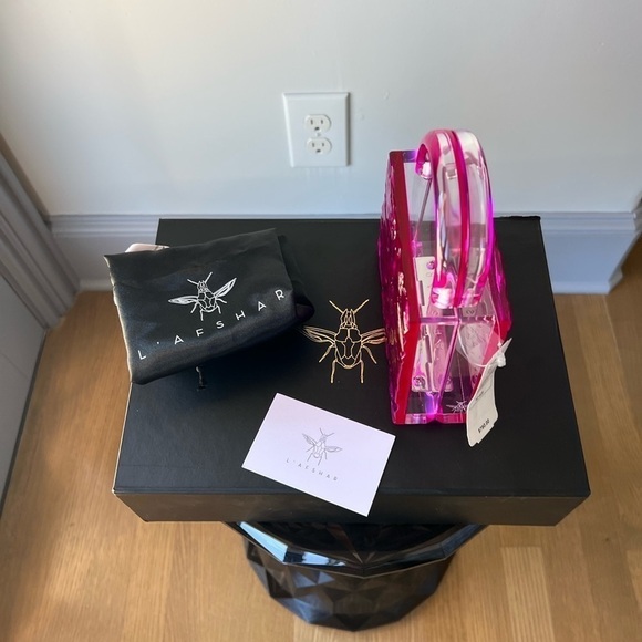 L'Afshar Eva Crushed Ice Top-Handle Bag - Picture 3 of 13